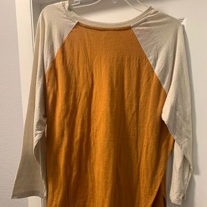 Orange/Tan Long Sleeve Shirt NWT